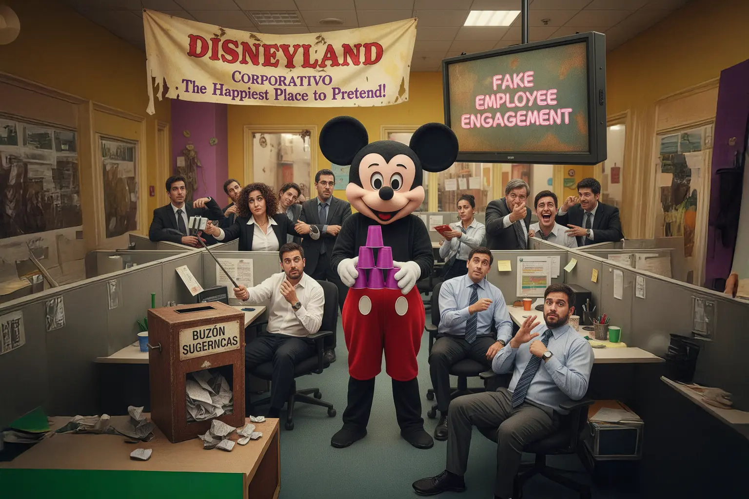 Mickey Mouse en oficina de Disneyland